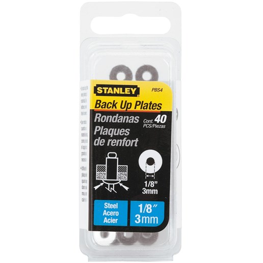 Stanley 1/8 Inch Steel Back Up Plates,Pack Of 40(Pack Of 40)