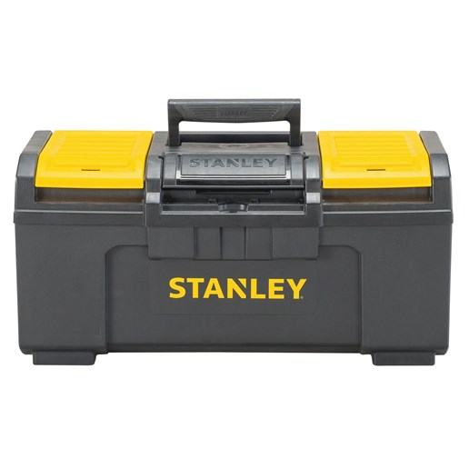 Stanley Basic Tool Box, 19", Plastic, Black/Yellow