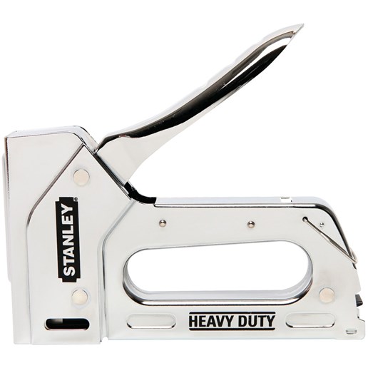 Stanley Heavy Duty Steel Staple Gun 84 Staple Capacity, Squeeze Trigger And T50#504 Box Of Staples