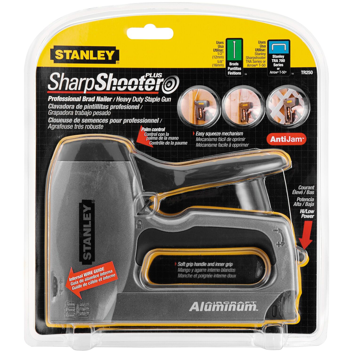 Stanley Sharpshooter Plus Nail Gun, Heavy Duty, Gray/Black