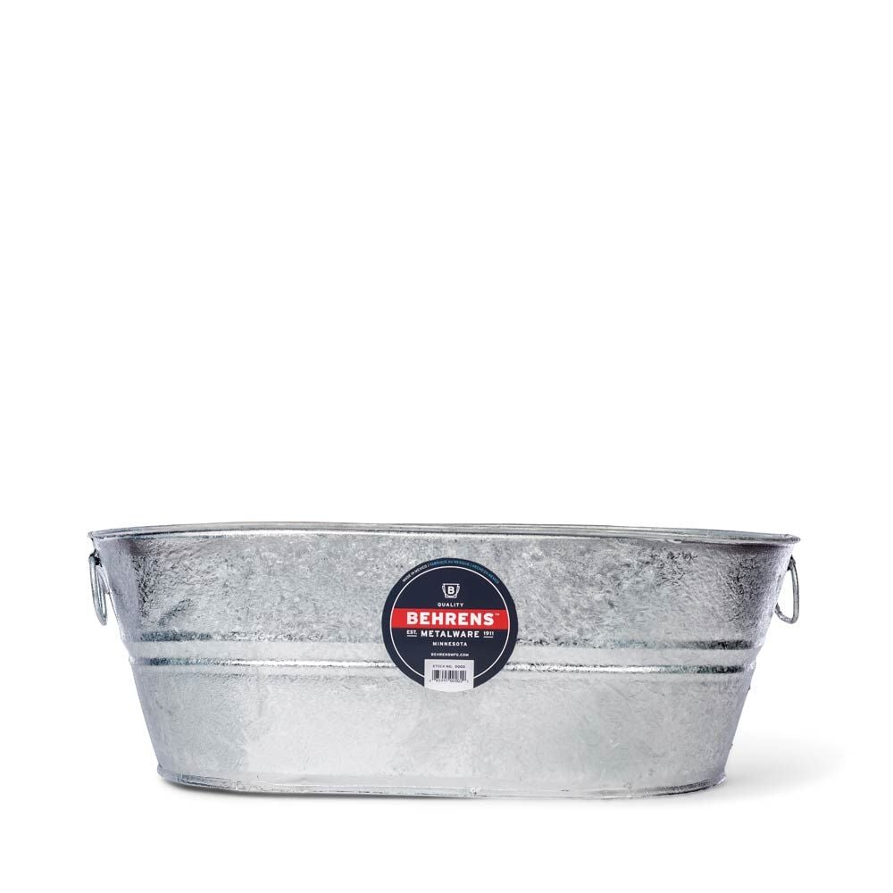 Behrens Hot Dipped Steel Oval Tub, 7.5-Gal