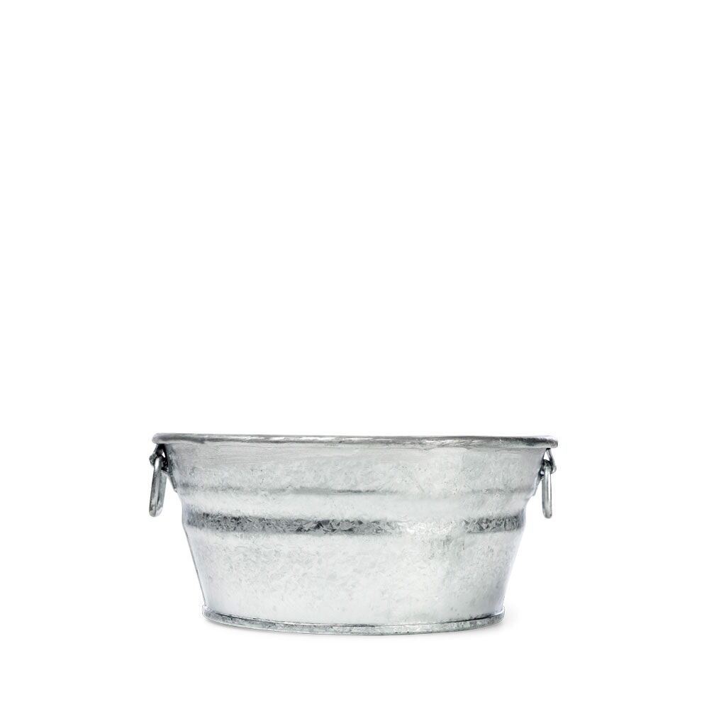 Behrens Hot Dipped Steel Mini Round Low Flat Tub, 1-Qt