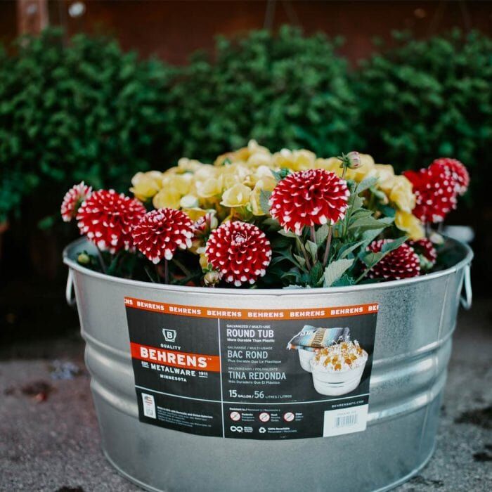 Behrens Galvanized Steel Round Tub, 15-Gal