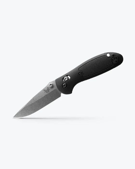 Benchmade Mini Griptilian Black Grivory Drop-Point Folding Knife