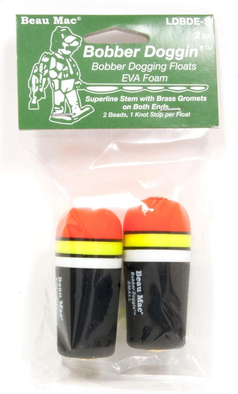 Beau Mac Bobber Dogging Small Hi-Viz Red EVA Float, 2-Pk