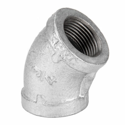 STZ Galvanized Pipe 45 Degree Elbow, 3/4-In