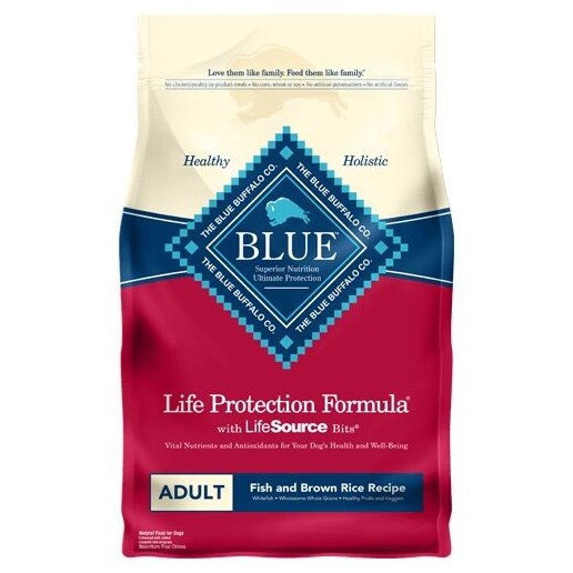 Blue Buffalo Life Protection Formula Fish & Brown Rice Adult Dry Dog Food, 30-Lb Bag 
