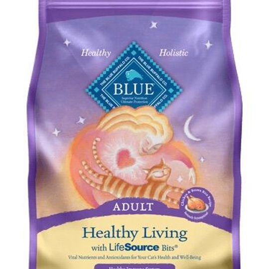 Cat food in blue bag 2025