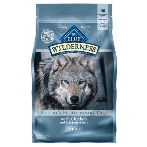 Blue Wilderness Grain Free Chicken Adult Dry Dog Food, 4.5-Lb Bag 