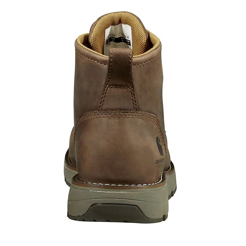 Carhartt Men's Millbrook Waterproof Steel Toe Wedge Boot in Dark Brown