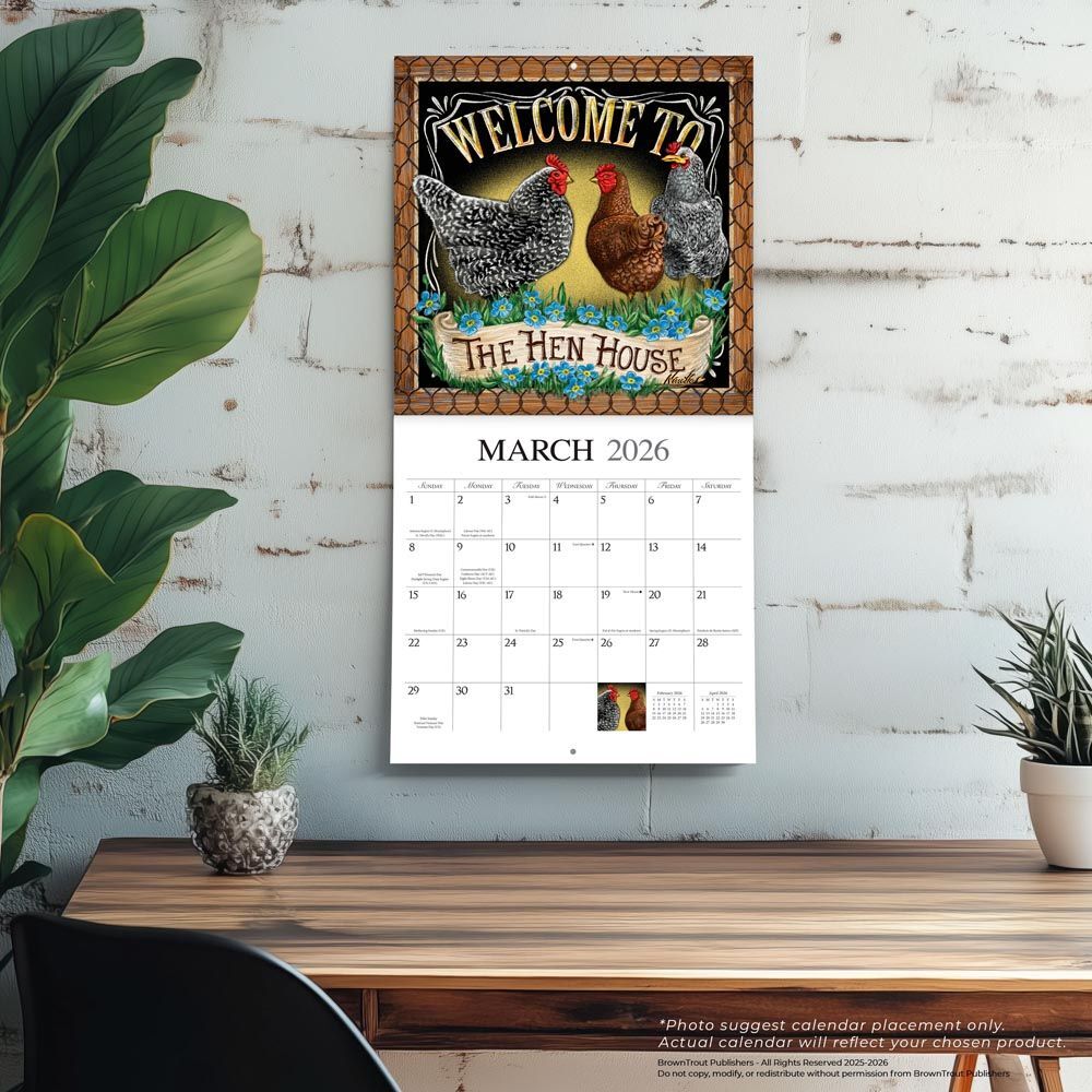 Brown Trout Publisher 2026 Bless This Nest Monthly Square Wall Calendar, 12-In x 24-In