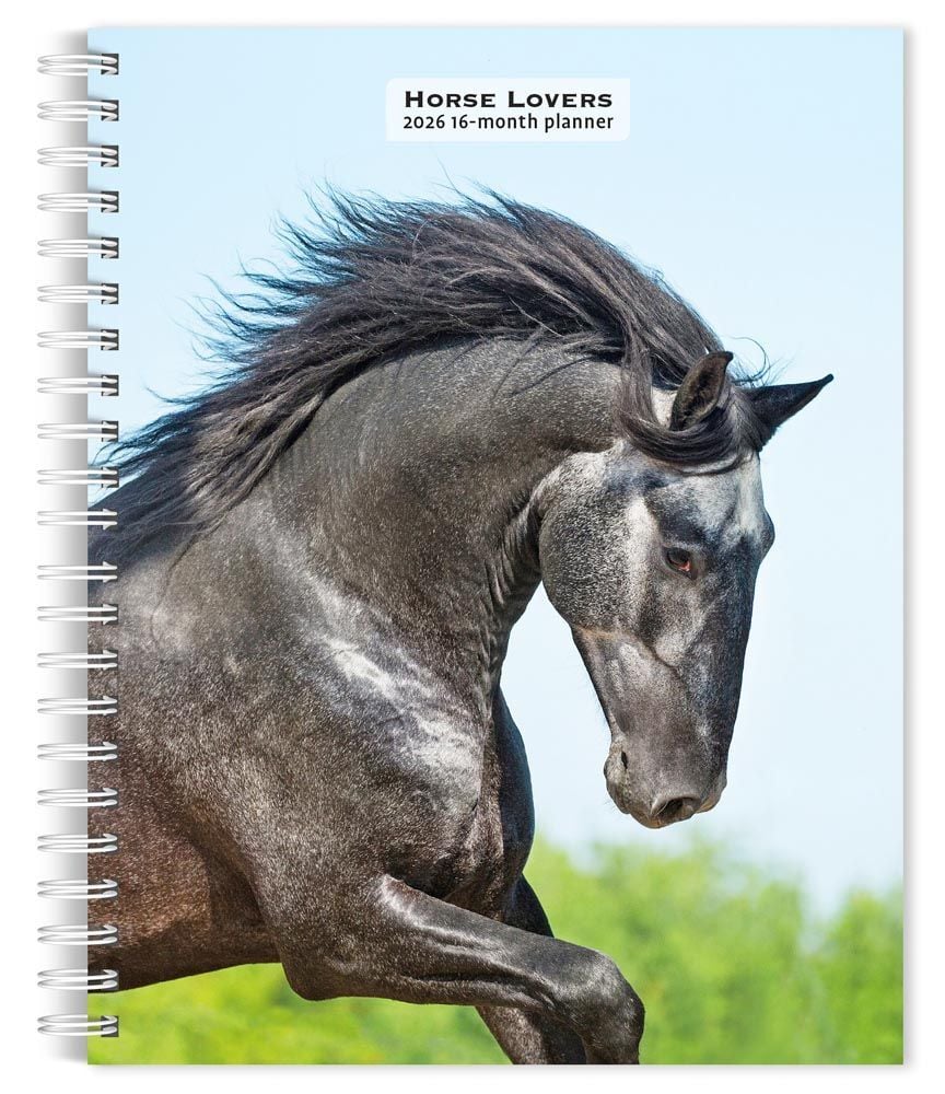 Brown Trout Publisher 2026 Horse Lover Spiral-Bound Weekly Engagement Planner Calendar, 6 x 7.75-In