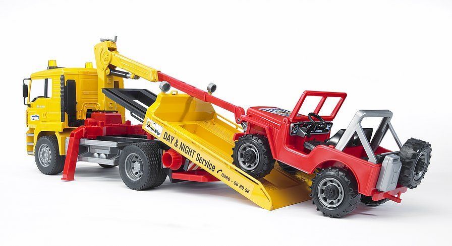 Bruder TGA Breakdown Truck with Cross Country Vehicle Toy Set