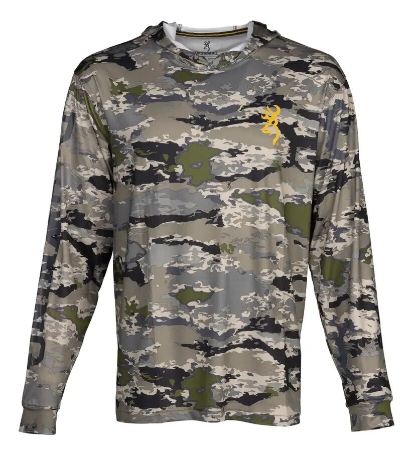 Browning Hooded Long Sleeve Ovix Tech Shirt, Medium