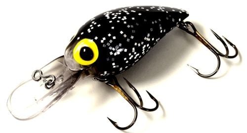 Brad's Killer Fishing Gear Wiggler Black/Silver Flake Crankbait, 3/8-Oz, 3-In