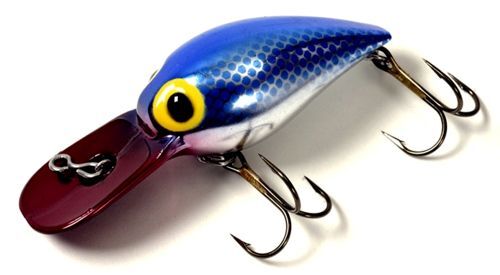 Brad's Killer Fishing Gear Wiggler Blue Pirate Crankbait, 3/8-Oz, 3-In