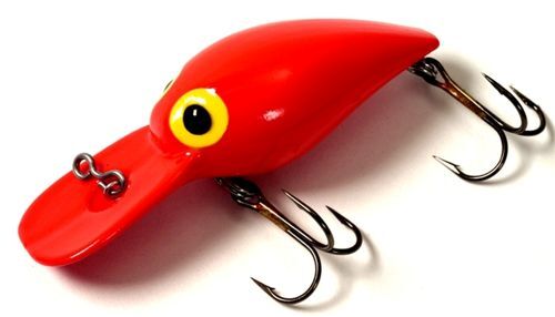 Brad's Killer Fishing Gear Magnum Wiggler Fluorescent Red Crankbait, 3/4-Oz, 3-3/4-In
