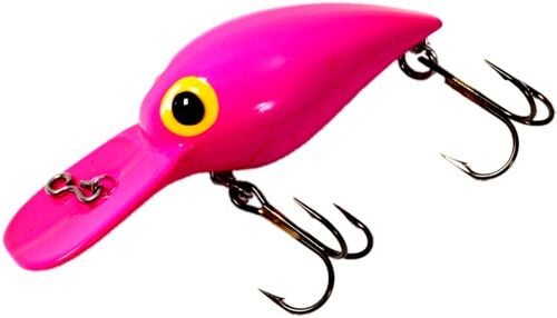 Brad's Killer Fishing Gear Magnum Wiggler Fluorescent Pink Crankbait, 3/4-Oz, 3-3/4-In