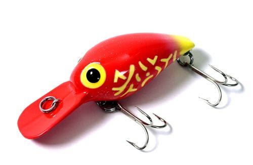 Brad's Killer Fishing Gear Magnum Wiggler Red/Yellow Crankbait, 3/4-Oz, 3-3/4-In
