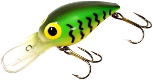 Brad's Killer Fishing Gear Magnum Wiggler Green Fire Tiger Crankbait, 3/4-Oz, 3-3/4-In