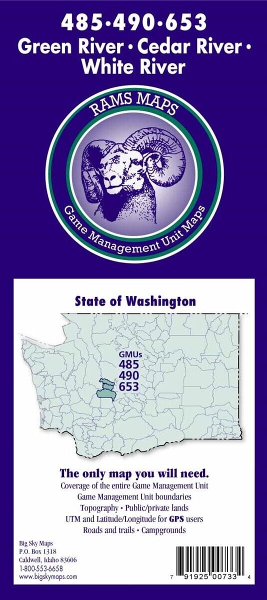 Rams Maps Green River/Cedar River/White River GMU Map