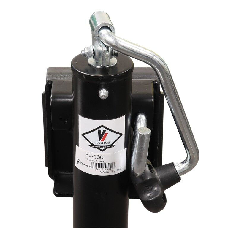 Valley Industries Universal Top Wind Swivel Flange Jack With Weld-On Bracket, 15-In, 2000-Lb