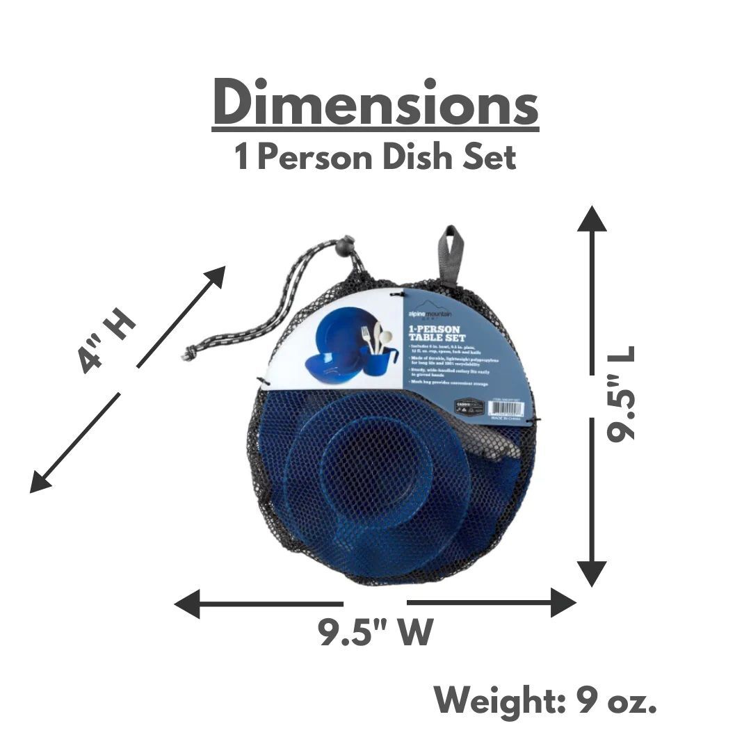 Alpine Mountain Gear 1 Person Table Set