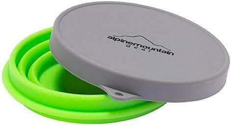 Alpine Mountain Gear Green Medium Collapsible Silicone Bowl With Lid