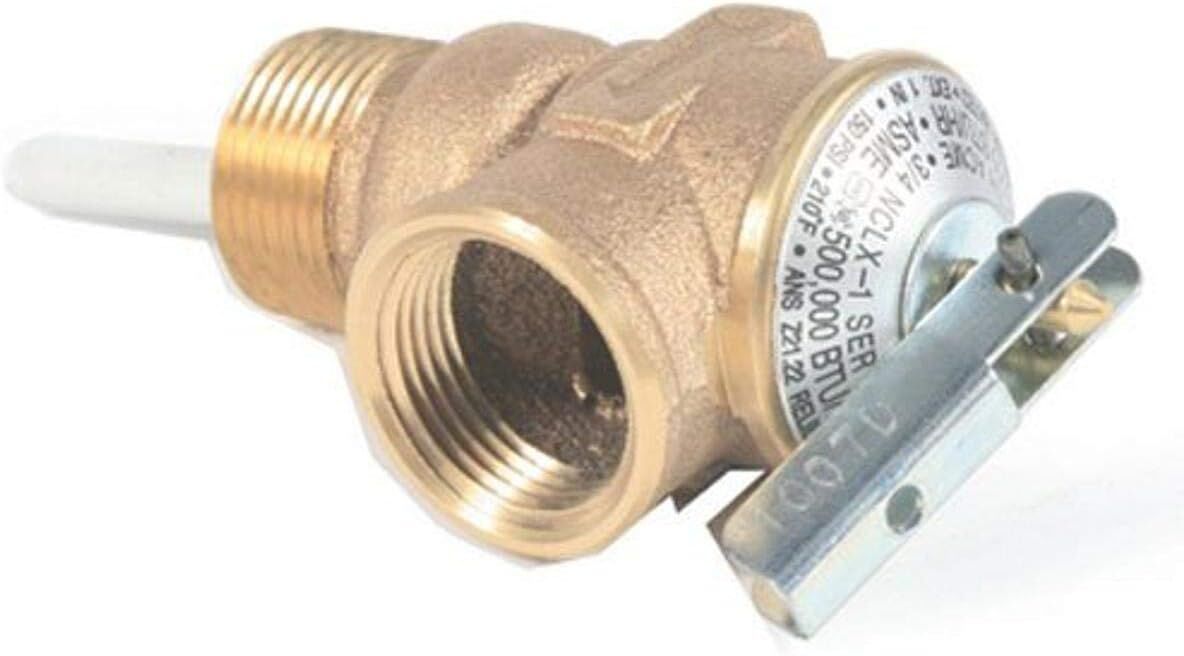Camco Leaf-Free Automatic Temperature & Pressure Relief Valve With Extension, 3/4-In NPT x 1-In