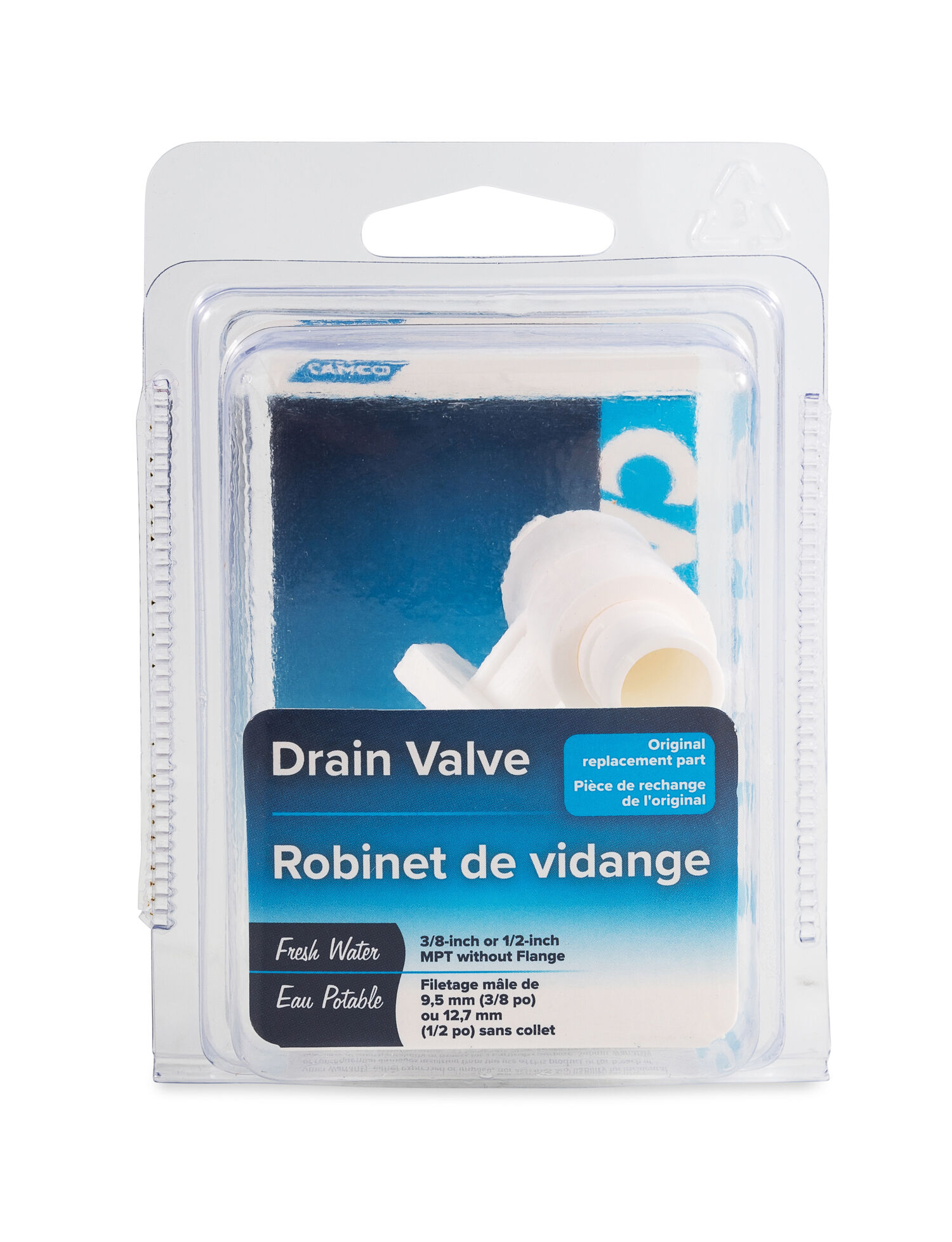 Drain Valve 3/8-In or 1/2-In MPT without Flange 