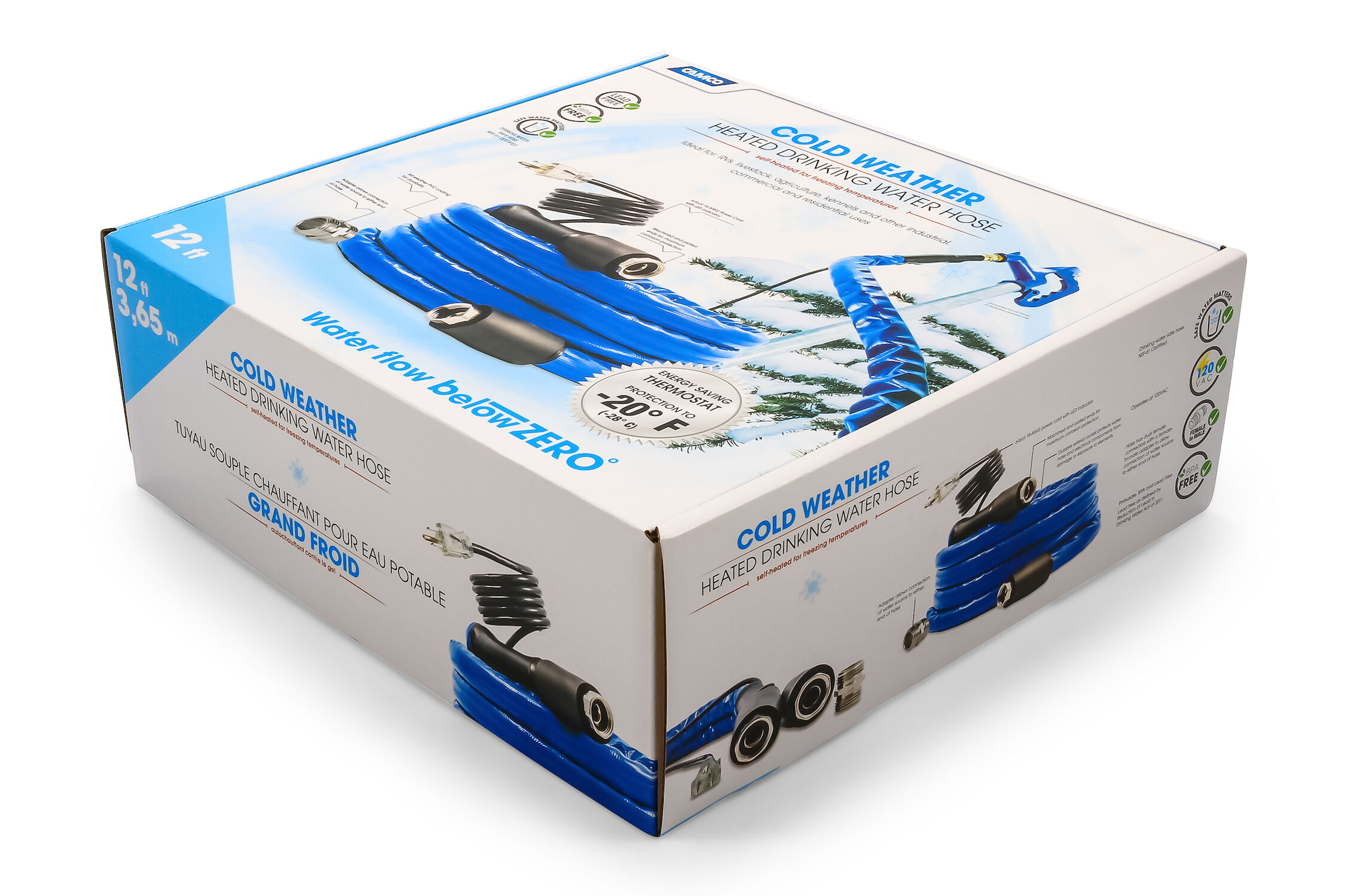 Heated Drinking Water Hose 12-Ft x 5/8-In