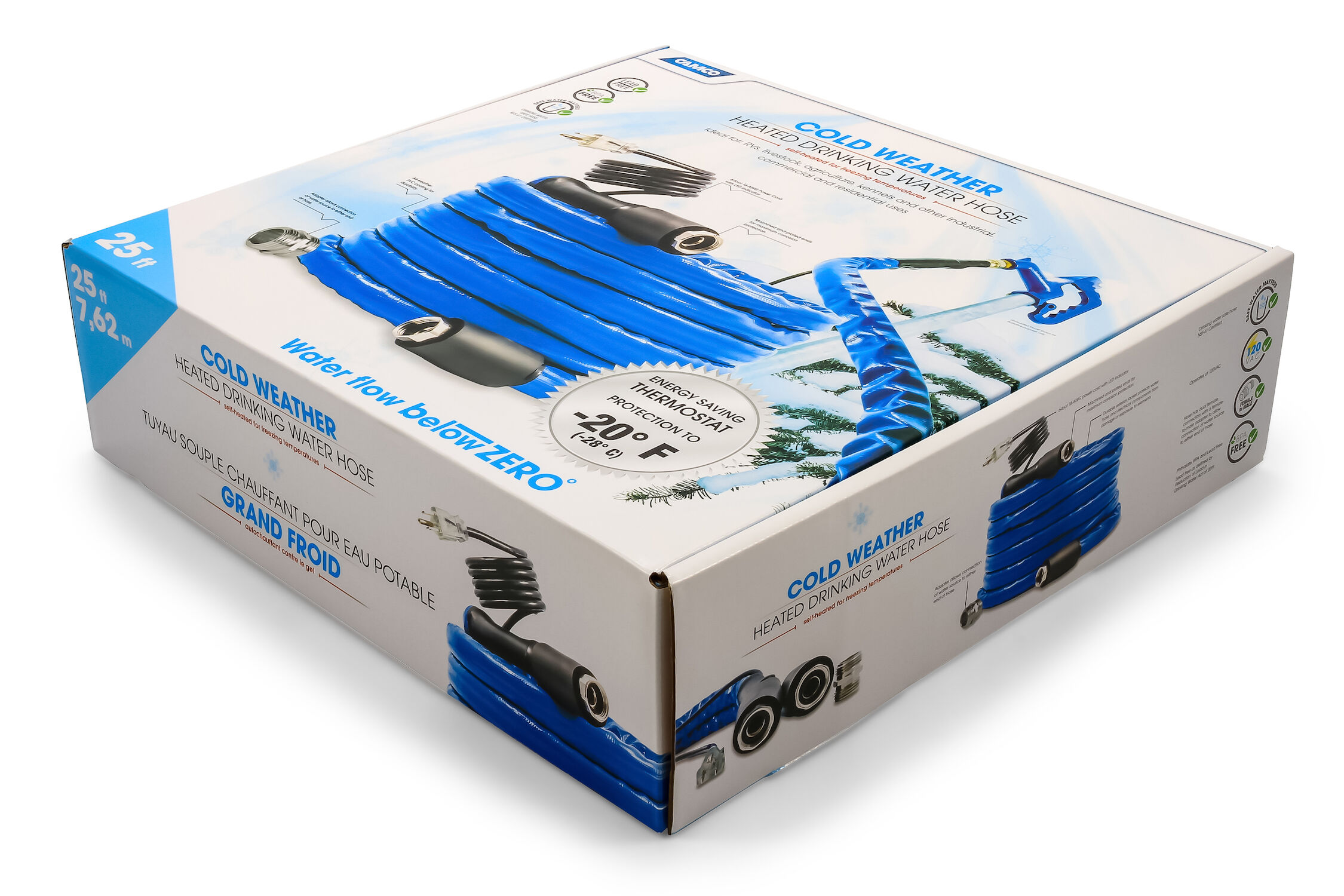 Heated Drinking Water Hose 25-Ft x 5/8-In