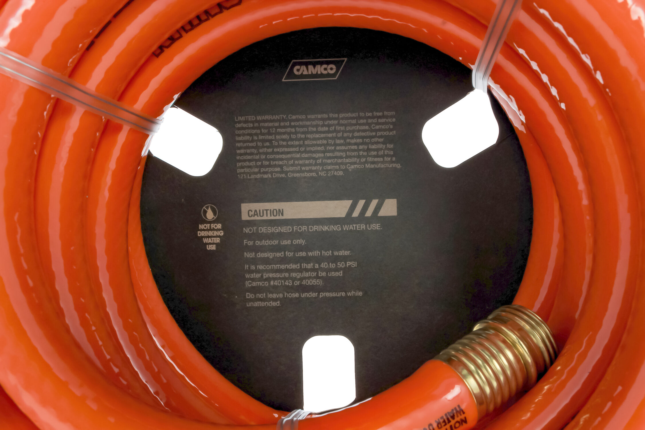 RhinoFLEX 25-Ft, Clean Out Gray/Black Water Hose, 5/8-InID 