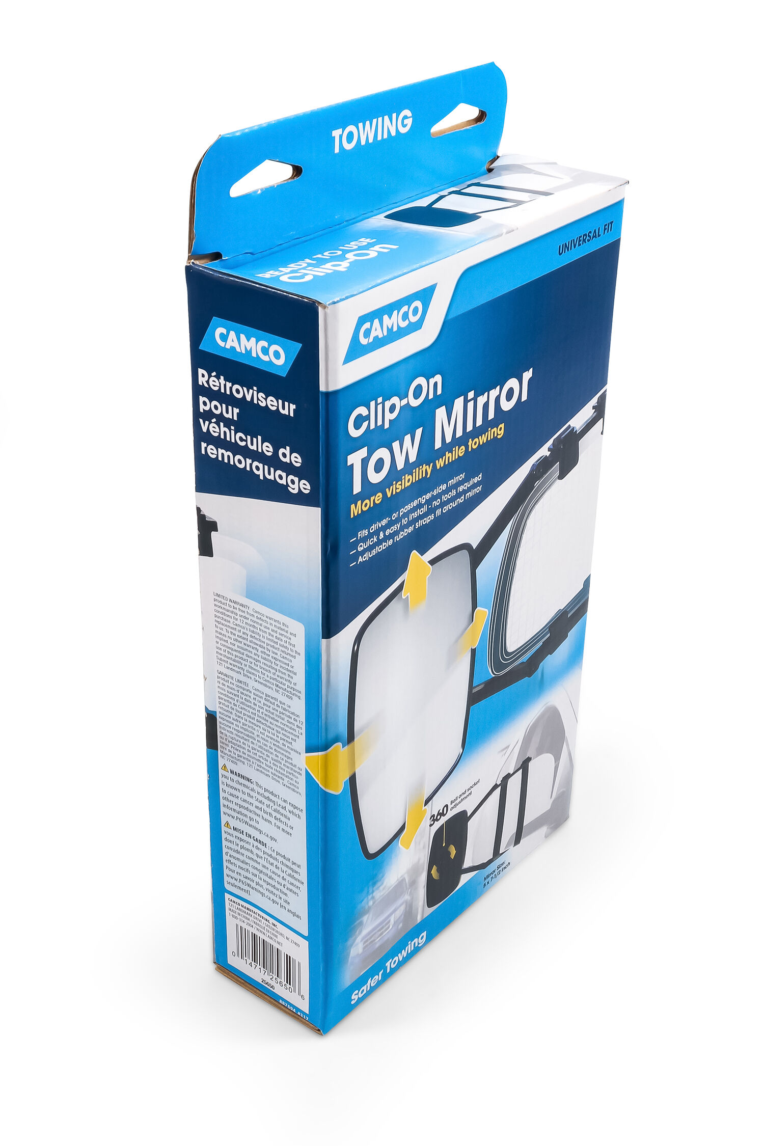 Clamp-On Single Towing Mirror