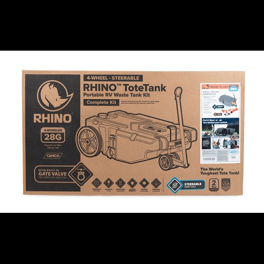 Rhino Tote Tank, w/ Front Wheels 28-Gal