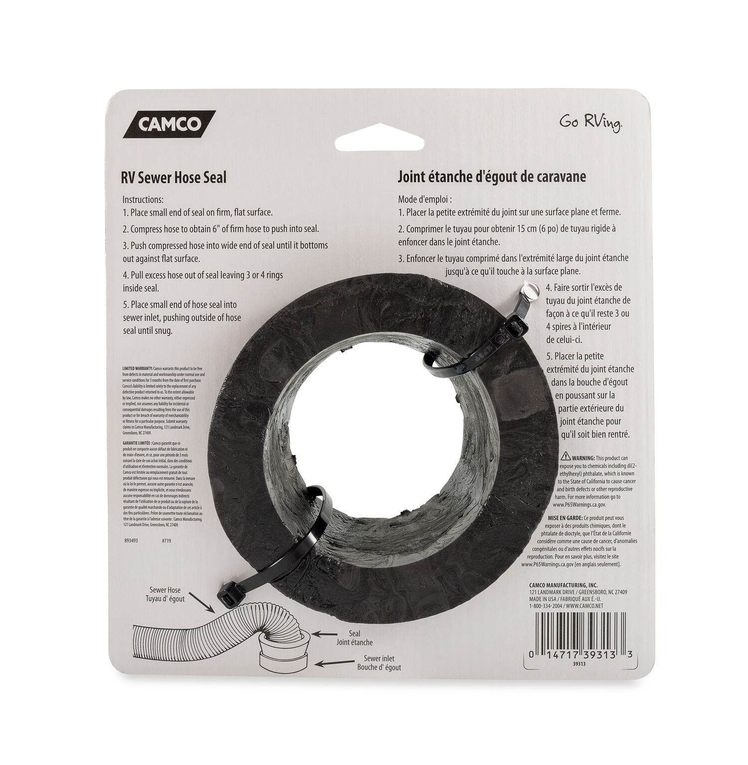 Sewer Hose Seal- 4-Inx3-In (SKPK)