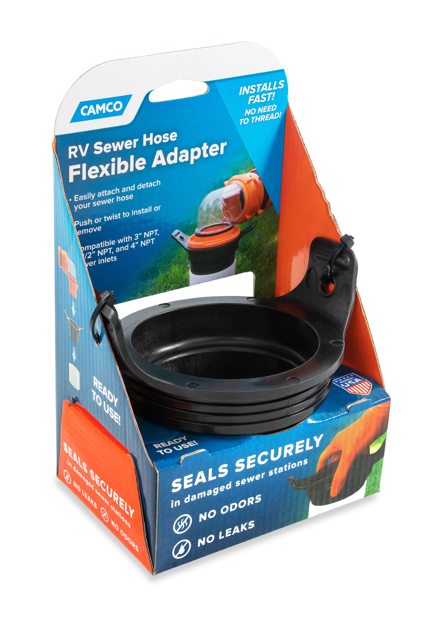 Sewer Hose Seal, Flexible 3-in-1