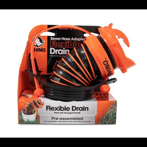 Sewer Hose Seal, Flexible 3-in-1 w/RhinoEXTREME and Handle
