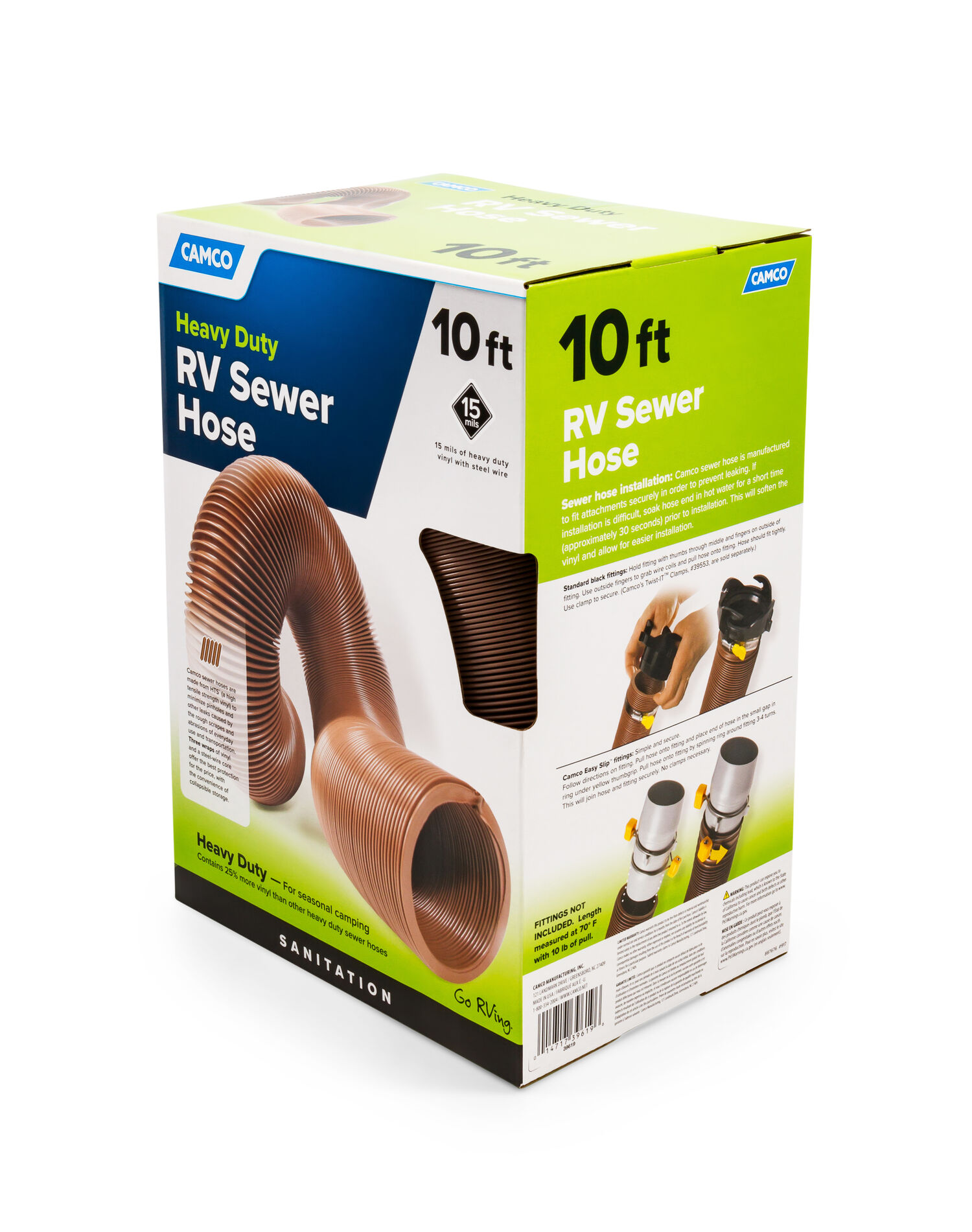 10-Ft Heavy Duty Sewer Hose 