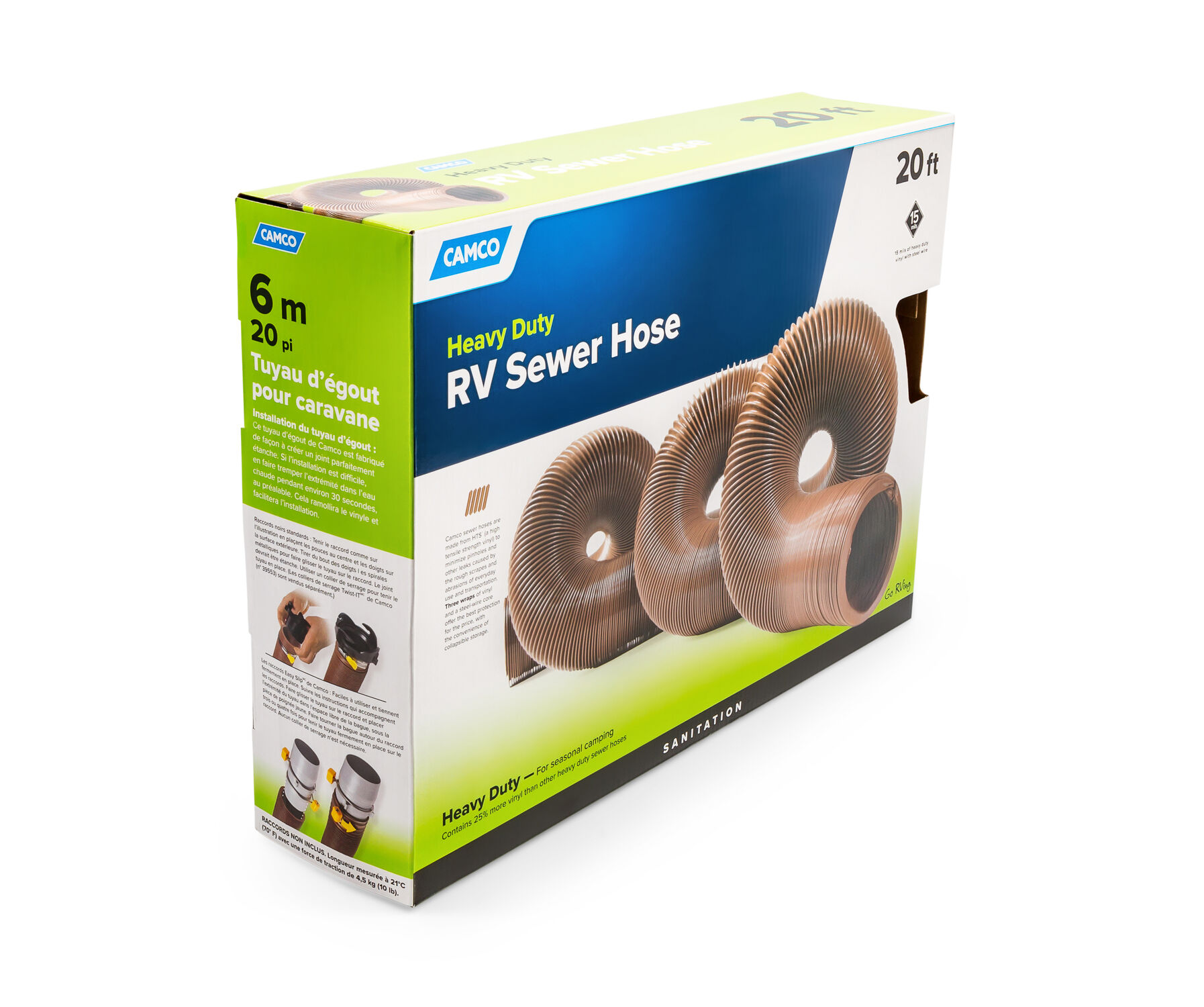 20-Ft Heavy Duty Sewer Hose 