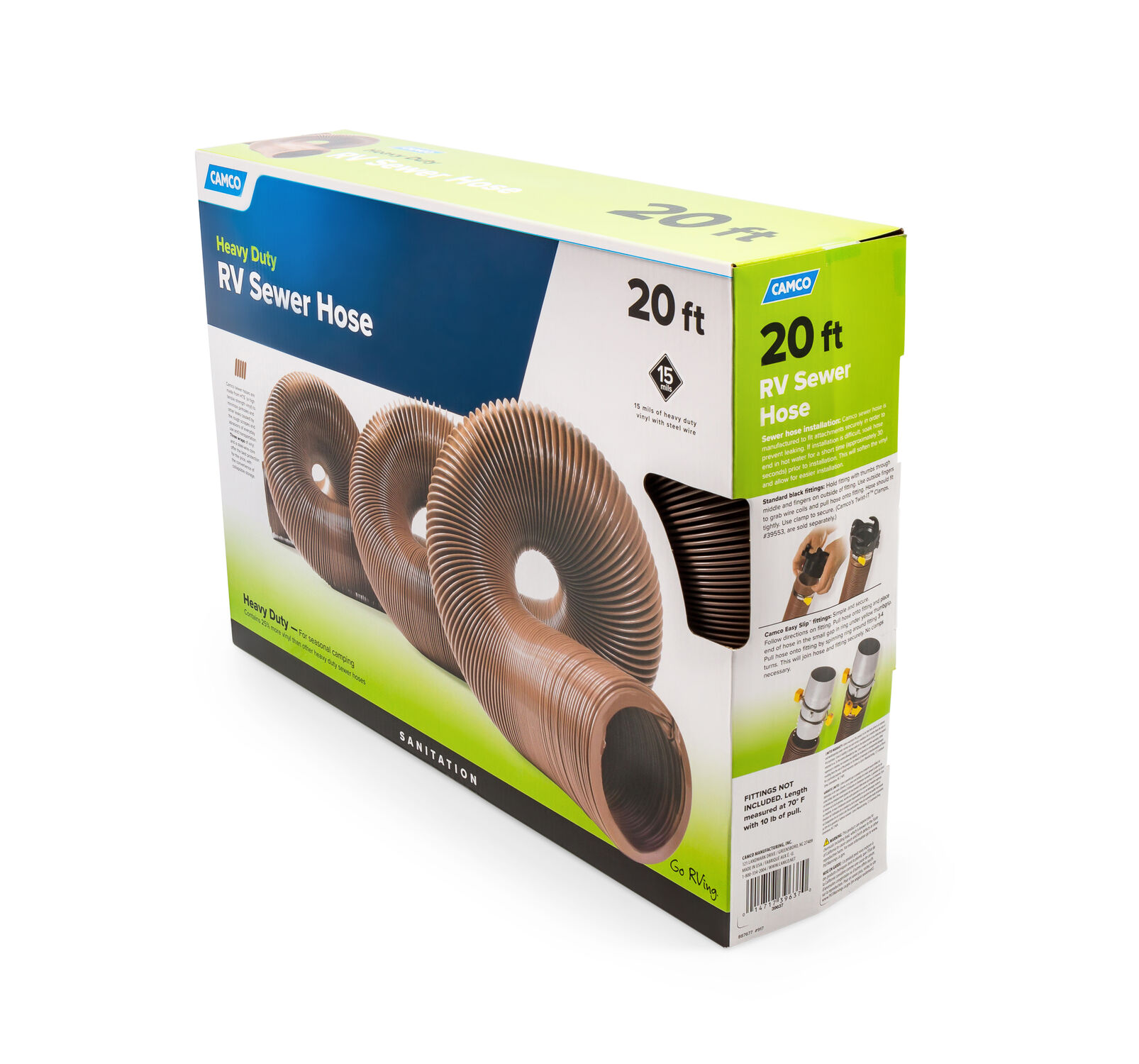 20-Ft Heavy Duty Sewer Hose 