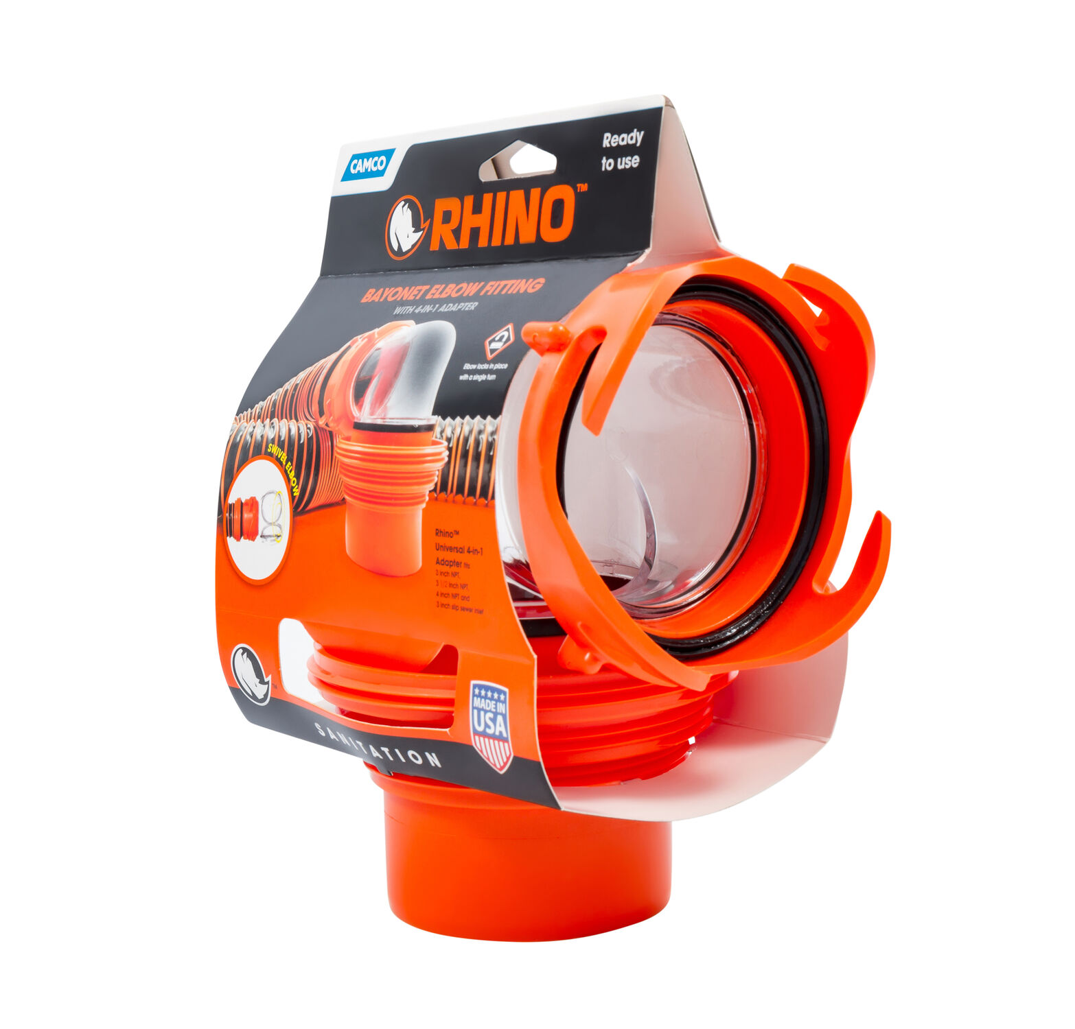 RhinoFLEX E-Lbow & 4N1 Adapter w/Swivel Bayonet Fitting