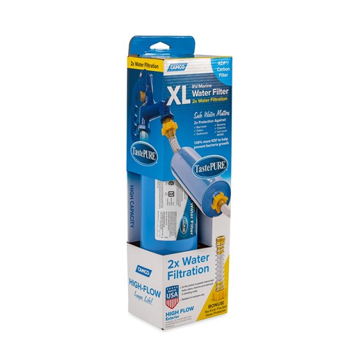 TastePURE XL Water Filter (KDF)w/Flexible Hose Protector