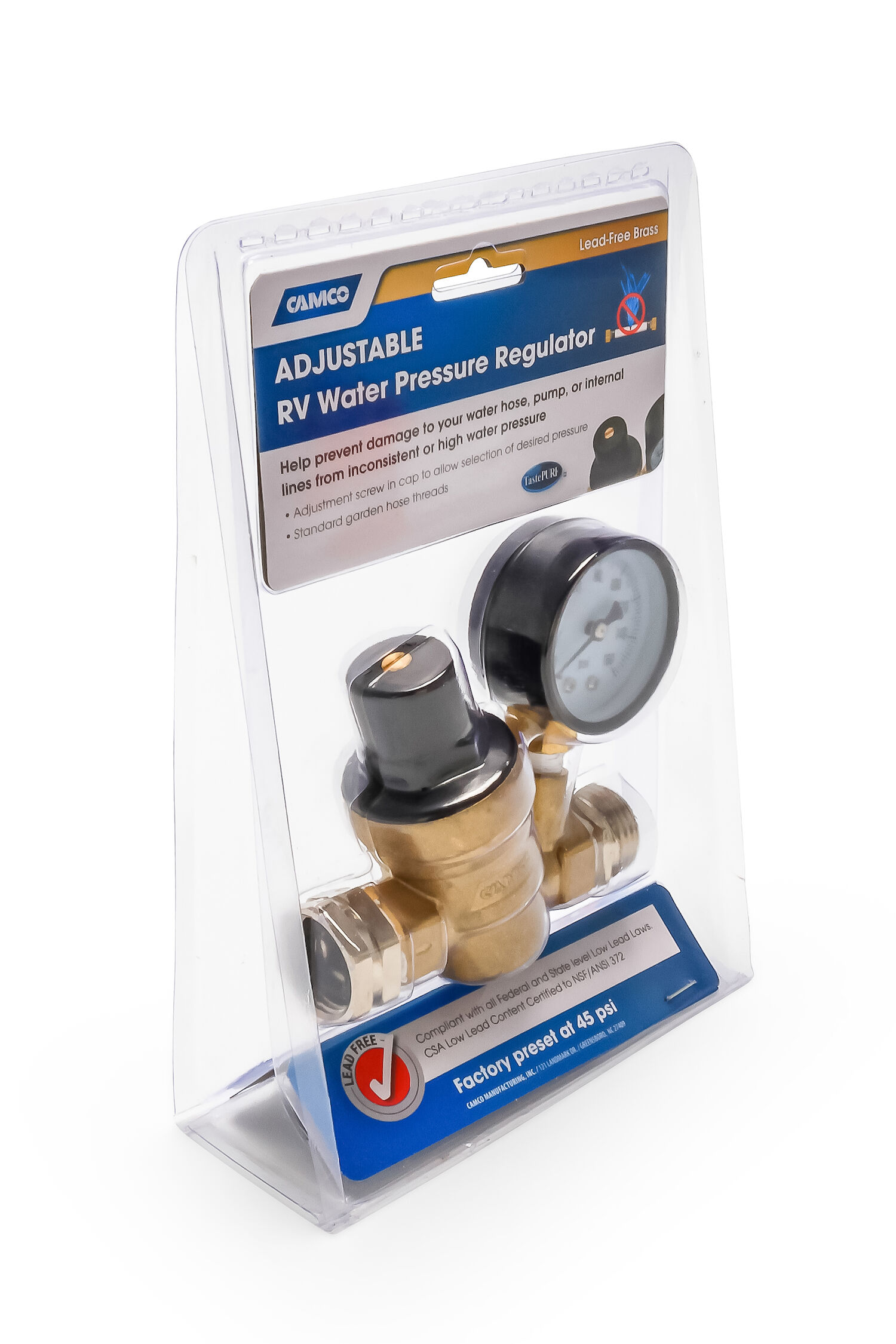 Adjustable Water Pressure Regulator Brass 