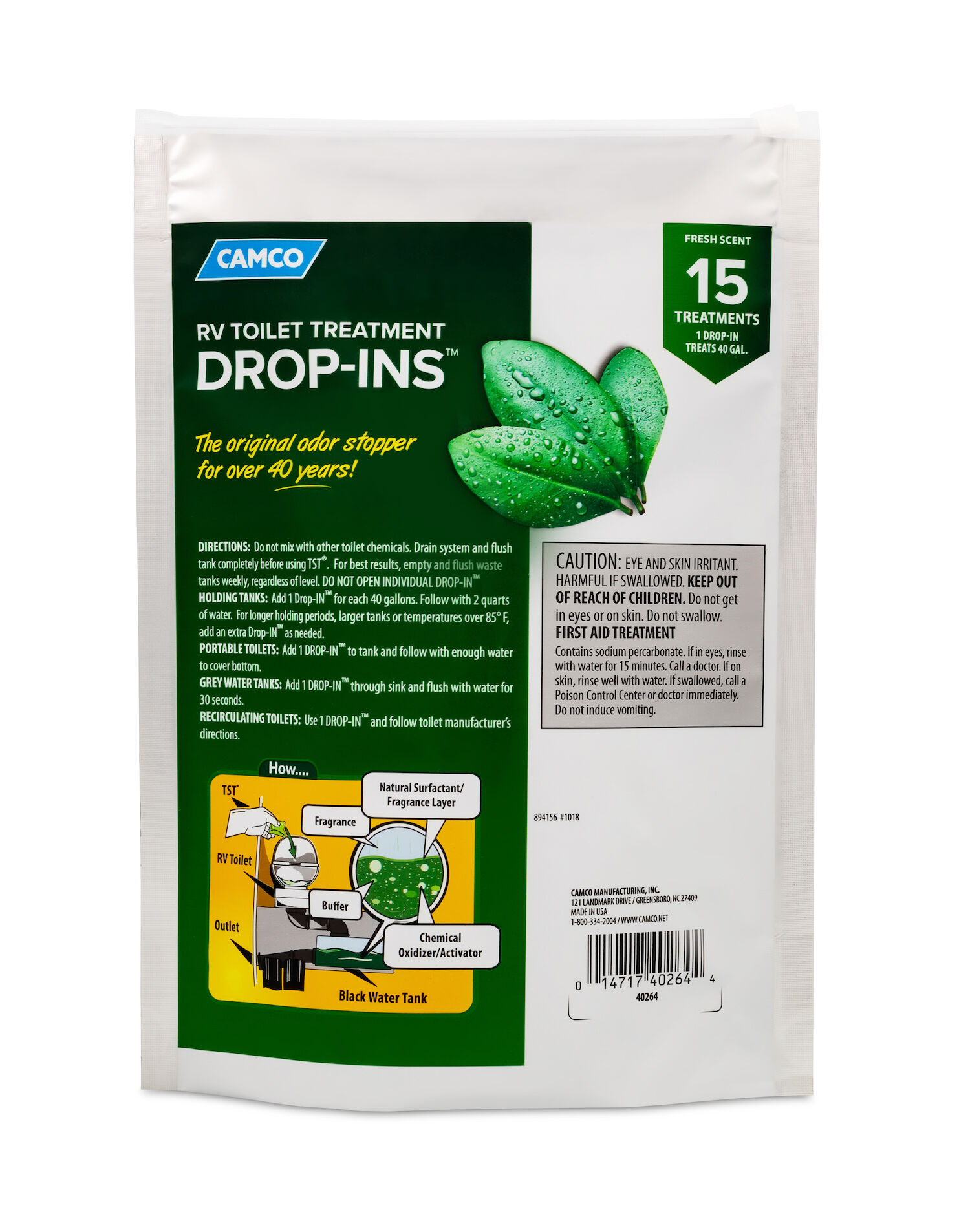 TST Fresh Scent, Drop-Ins, 15-Pk