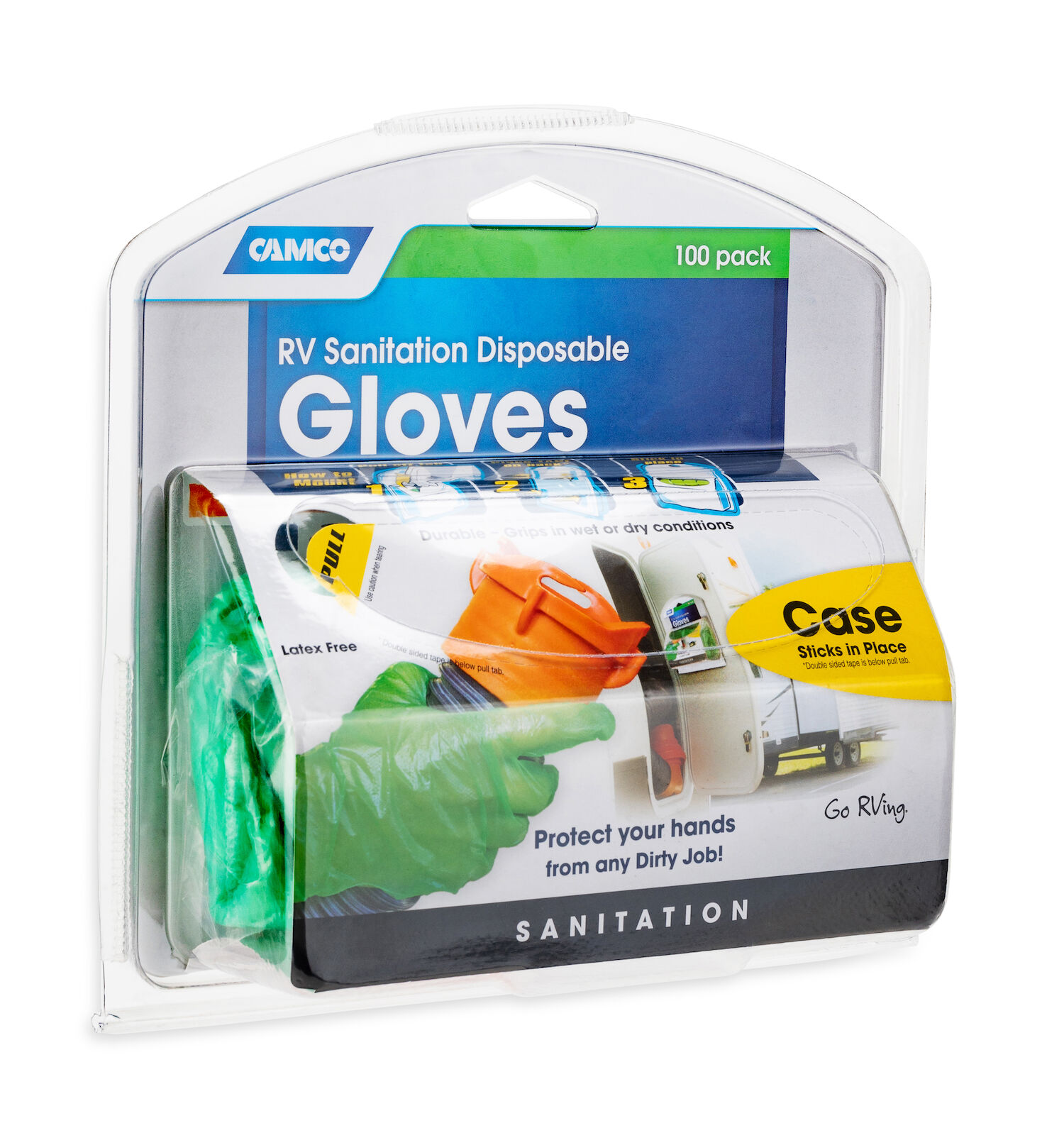 RV Sanitation Disposable Gloves, 100ct, Green