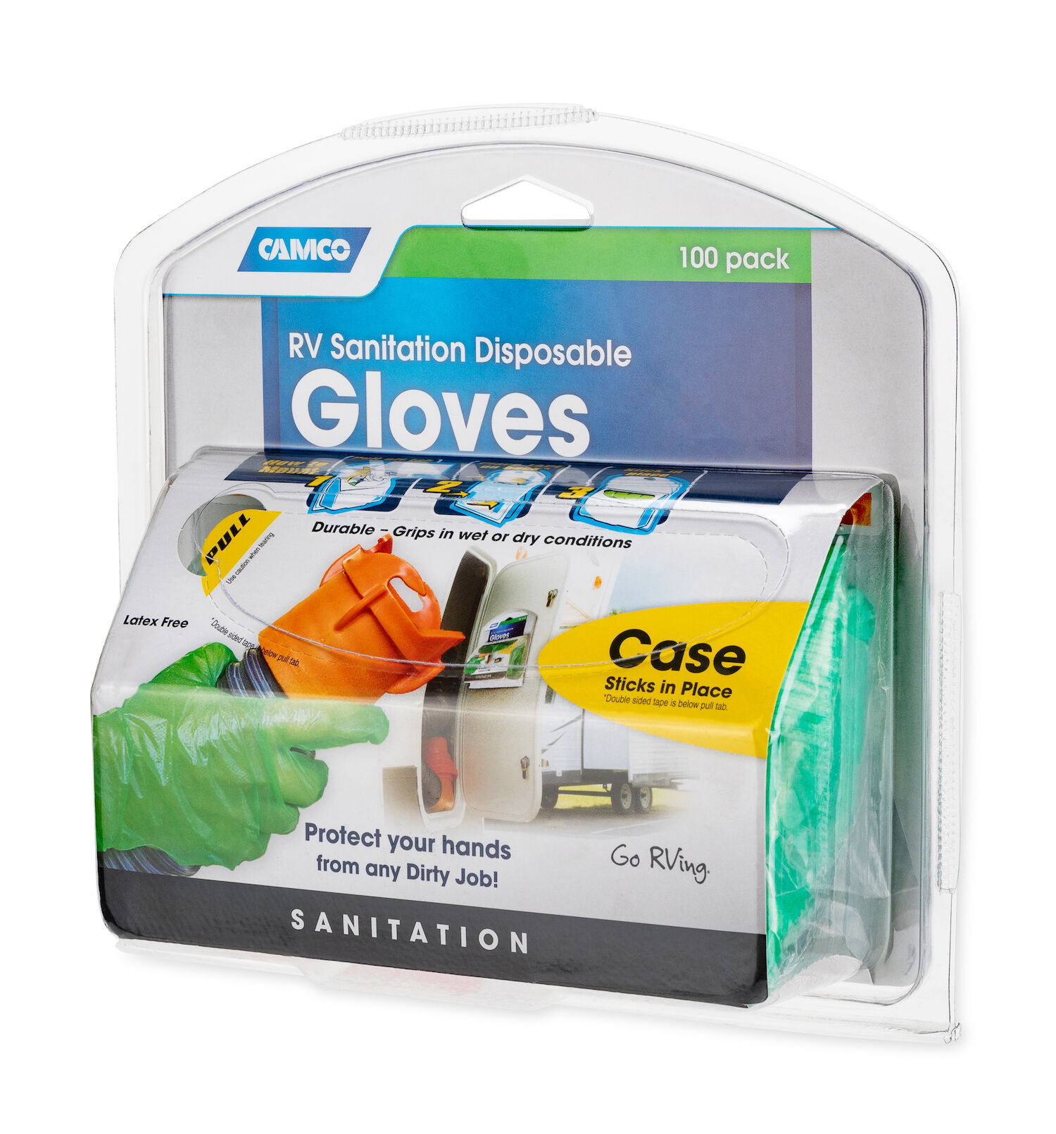 RV Sanitation Disposable Gloves, 100ct, Green