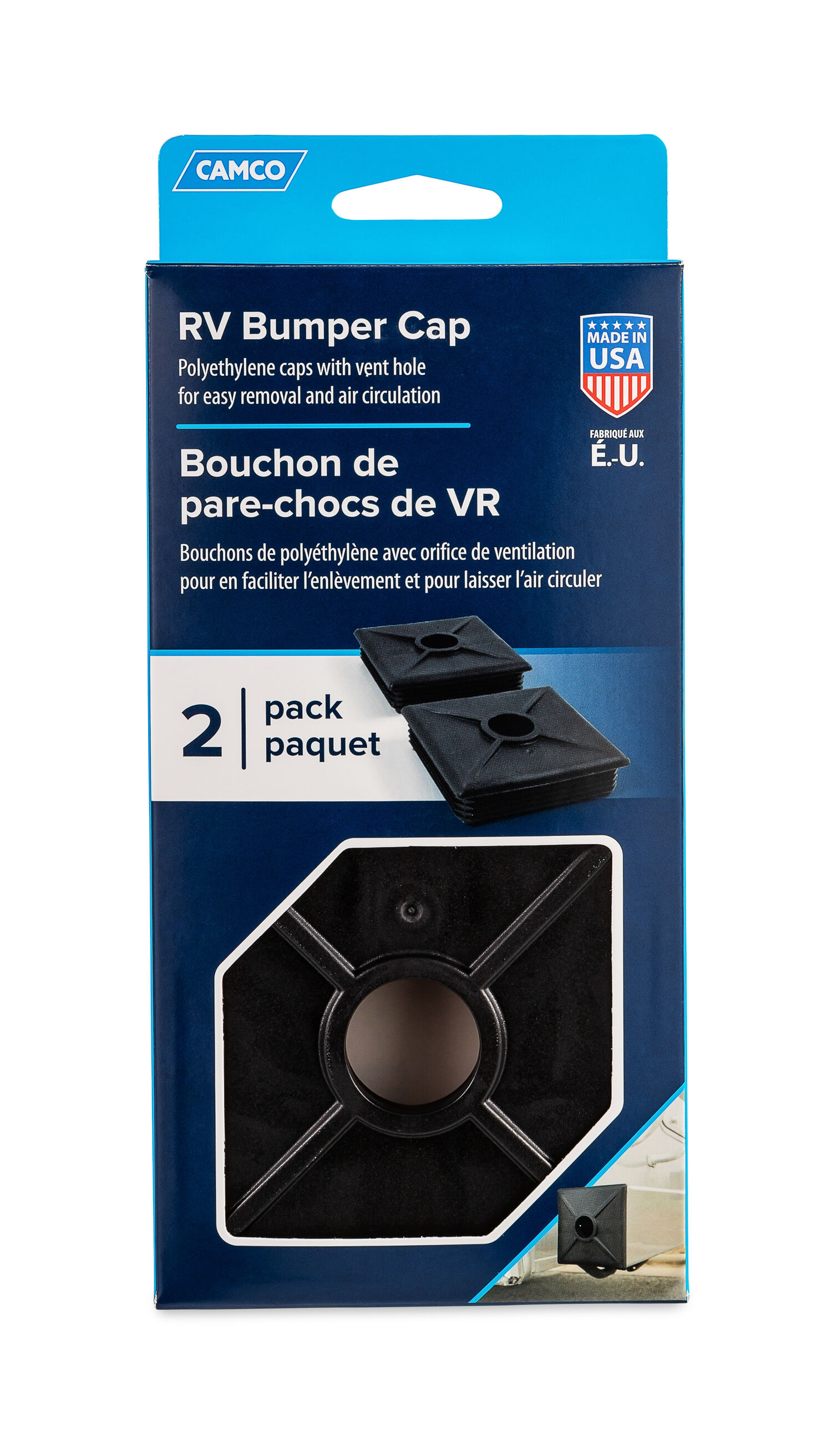 Black Bumper Caps, 2-Pk 