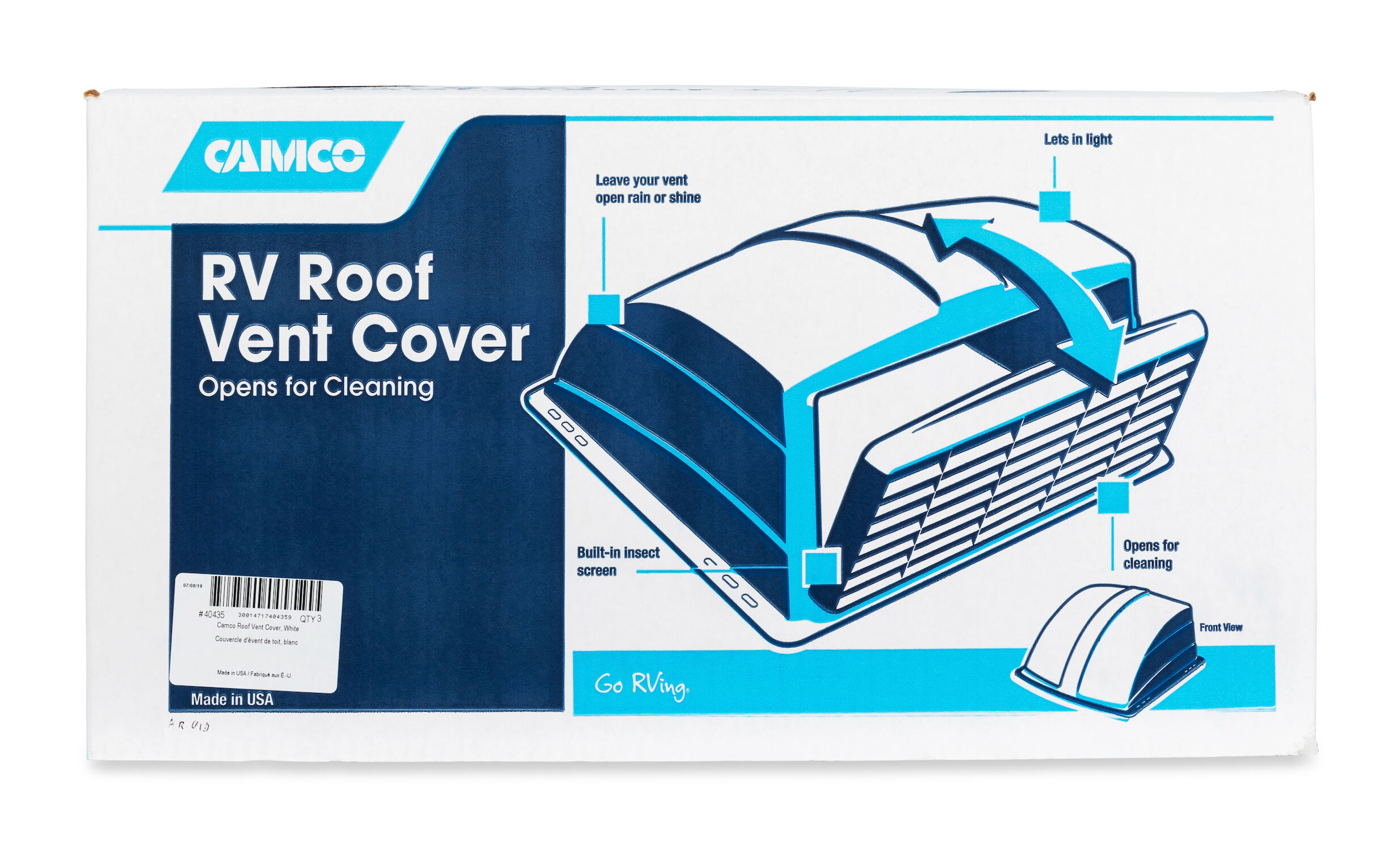 Roof Vent Cover in White, 3-Pk