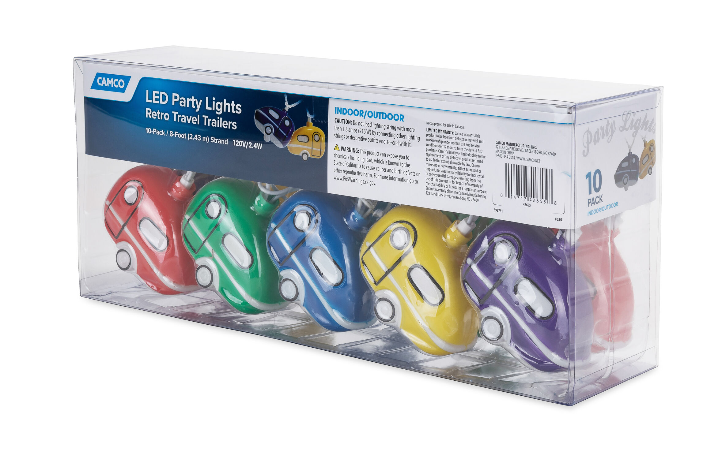 Retro Travel Trailer LED Party Lights